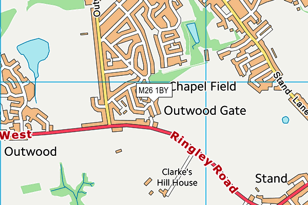 M26 1BY map - OS VectorMap District (Ordnance Survey) M26 1BY map - OS VectorMap District (Ordnance Survey)
