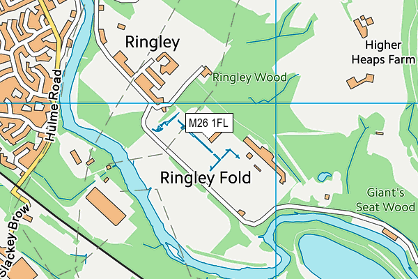 M26 1FL map - OS VectorMap District (Ordnance Survey) M26 1FL map - OS VectorMap District (Ordnance Survey)