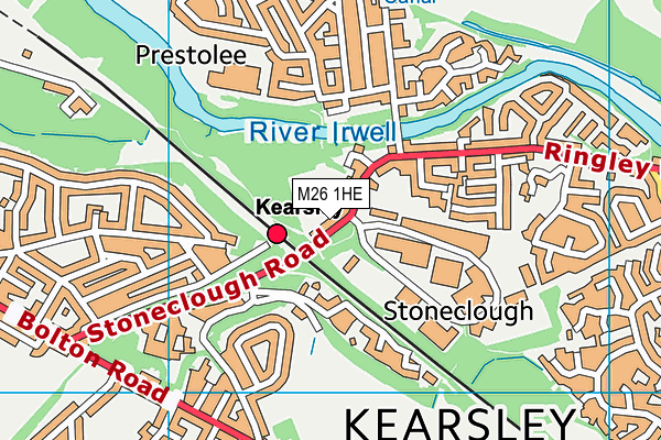 M26 1HE map - OS VectorMap District (Ordnance Survey) M26 1HE map - OS VectorMap District (Ordnance Survey)