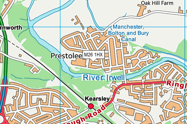 M26 1HX map - OS VectorMap District (Ordnance Survey) M26 1HX map - OS VectorMap District (Ordnance Survey)