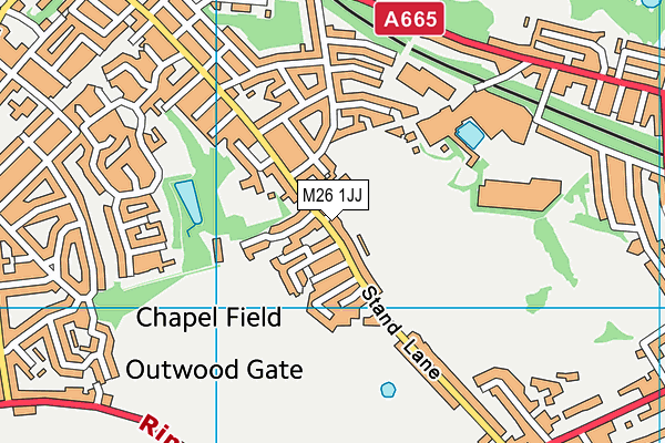 M26 1JJ map - OS VectorMap District (Ordnance Survey) M26 1JJ map - OS VectorMap District (Ordnance Survey)