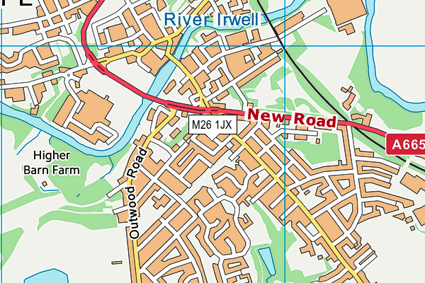 M26 1JX map - OS VectorMap District (Ordnance Survey) M26 1JX map - OS VectorMap District (Ordnance Survey)
