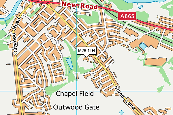 M26 1LH map - OS VectorMap District (Ordnance Survey) M26 1LH map - OS VectorMap District (Ordnance Survey)