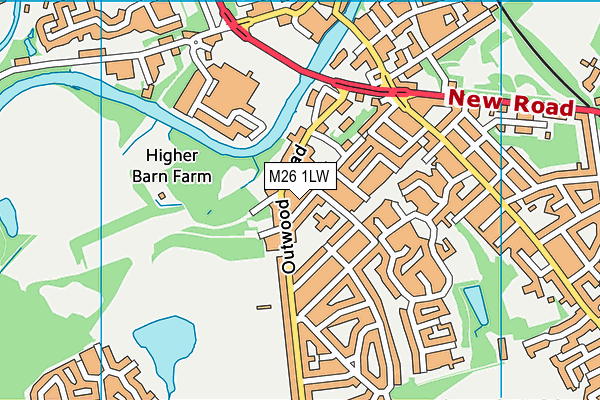 M26 1LW map - OS VectorMap District (Ordnance Survey)
