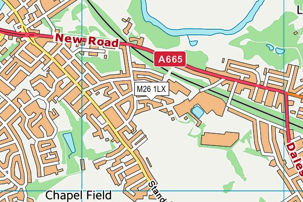 M26 1LX map - OS VectorMap District (Ordnance Survey) M26 1LX map - OS VectorMap District (Ordnance Survey)