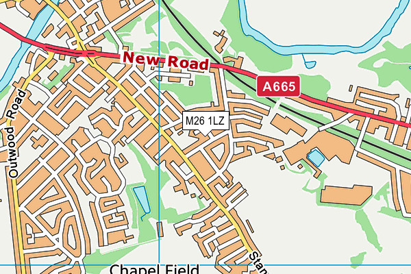 M26 1LZ map - OS VectorMap District (Ordnance Survey) M26 1LZ map - OS VectorMap District (Ordnance Survey)