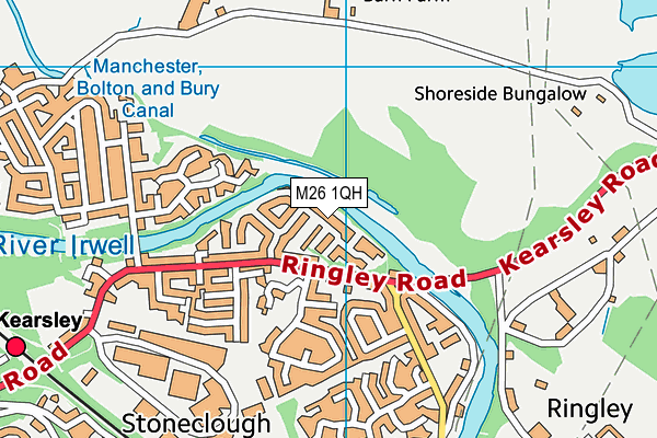M26 1QH map - OS VectorMap District (Ordnance Survey) M26 1QH map - OS VectorMap District (Ordnance Survey)