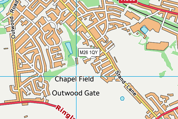 M26 1QY map - OS VectorMap District (Ordnance Survey) M26 1QY map - OS VectorMap District (Ordnance Survey)