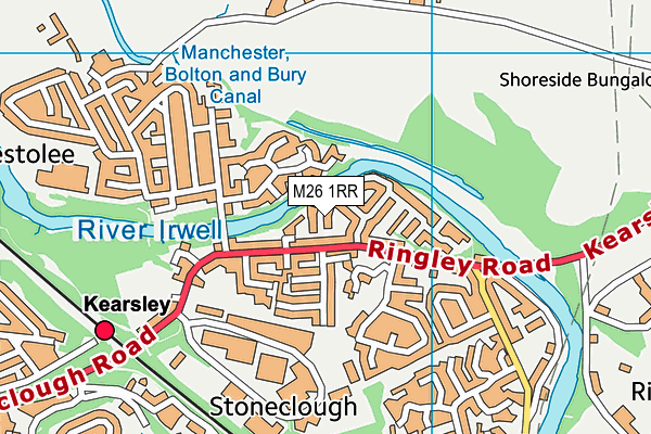 M26 1RR map - OS VectorMap District (Ordnance Survey)