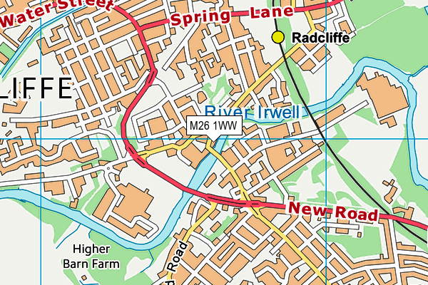 M26 1WW map - OS VectorMap District (Ordnance Survey) M26 1WW map - OS VectorMap District (Ordnance Survey)