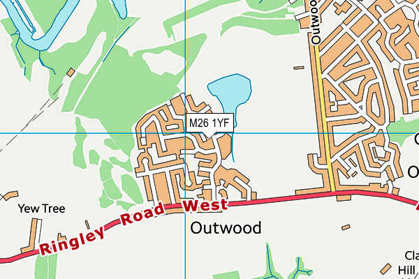 M26 1YF map - OS VectorMap District (Ordnance Survey) M26 1YF map - OS VectorMap District (Ordnance Survey)