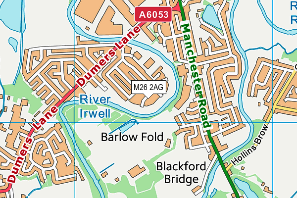 M26 2AG map - OS VectorMap District (Ordnance Survey) M26 2AG map - OS VectorMap District (Ordnance Survey)