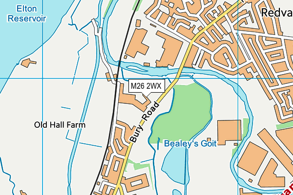M26 2WX map - OS VectorMap District (Ordnance Survey) M26 2WX map - OS VectorMap District (Ordnance Survey)