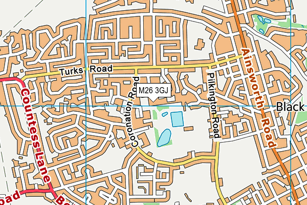 M26 3GJ map - OS VectorMap District (Ordnance Survey) M26 3GJ map - OS VectorMap District (Ordnance Survey)