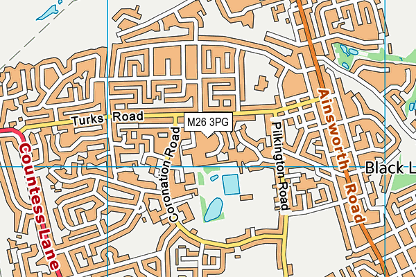 M26 3PG map - OS VectorMap District (Ordnance Survey) M26 3PG map - OS VectorMap District (Ordnance Survey)