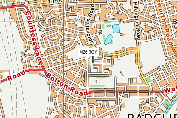 M26 3QY map - OS VectorMap District (Ordnance Survey) M26 3QY map - OS VectorMap District (Ordnance Survey)