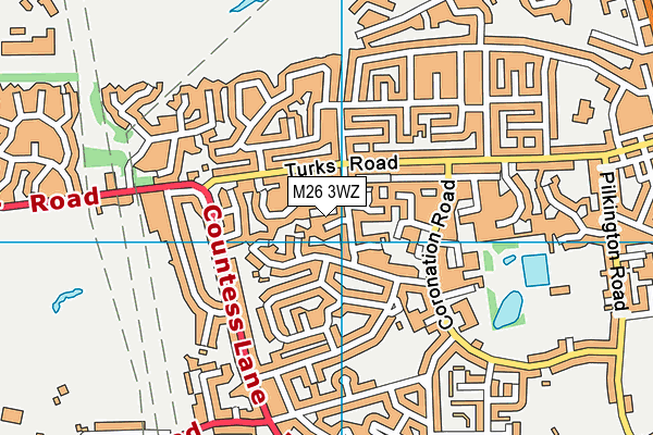 M26 3WZ map - OS VectorMap District (Ordnance Survey) M26 3WZ map - OS VectorMap District (Ordnance Survey)