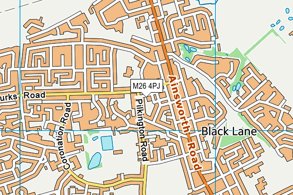 M26 4PJ map - OS VectorMap District (Ordnance Survey) M26 4PJ map - OS VectorMap District (Ordnance Survey)