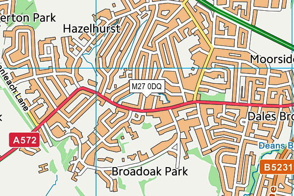M27 0DQ map - OS VectorMap District (Ordnance Survey) M27 0DQ map - OS VectorMap District (Ordnance Survey)