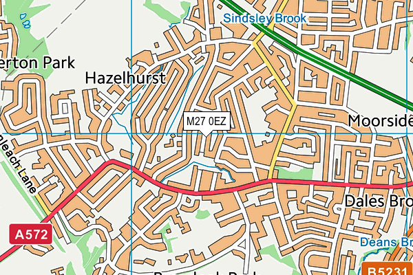 M27 0EZ map - OS VectorMap District (Ordnance Survey) M27 0EZ map - OS VectorMap District (Ordnance Survey)