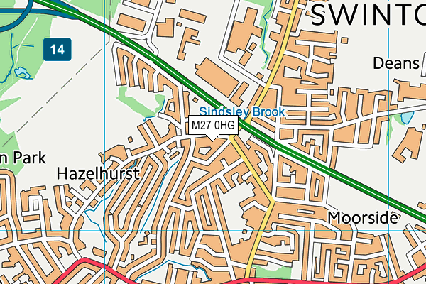 M27 0HG map - OS VectorMap District (Ordnance Survey) M27 0HG map - OS VectorMap District (Ordnance Survey)