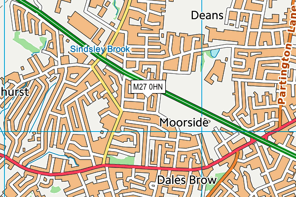 M27 0HN map - OS VectorMap District (Ordnance Survey) M27 0HN map - OS VectorMap District (Ordnance Survey)