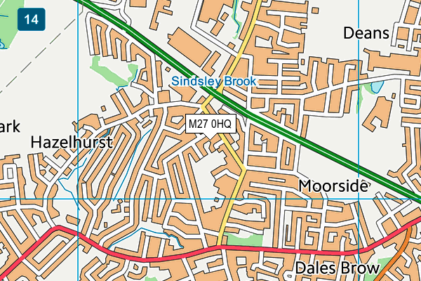 M27 0HQ map - OS VectorMap District (Ordnance Survey) M27 0HQ map - OS VectorMap District (Ordnance Survey)
