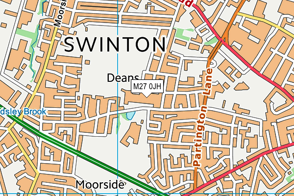 M27 0JH map - OS VectorMap District (Ordnance Survey) M27 0JH map - OS VectorMap District (Ordnance Survey)