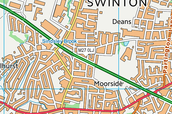 M27 0LJ map - OS VectorMap District (Ordnance Survey) M27 0LJ map - OS VectorMap District (Ordnance Survey)