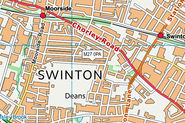 M27 0PA map - OS VectorMap District (Ordnance Survey) M27 0PA map - OS VectorMap District (Ordnance Survey)