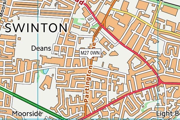 M27 0WN map - OS VectorMap District (Ordnance Survey) M27 0WN map - OS VectorMap District (Ordnance Survey)