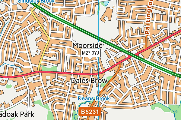 M27 0YJ map - OS VectorMap District (Ordnance Survey) M27 0YJ map - OS VectorMap District (Ordnance Survey)