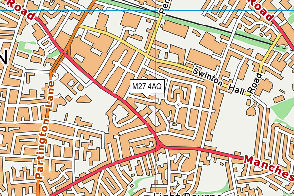 M27 4AQ map - OS VectorMap District (Ordnance Survey) M27 4AQ map - OS VectorMap District (Ordnance Survey)