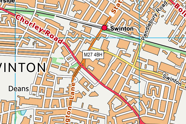 M27 4BH map - OS VectorMap District (Ordnance Survey) M27 4BH map - OS VectorMap District (Ordnance Survey)