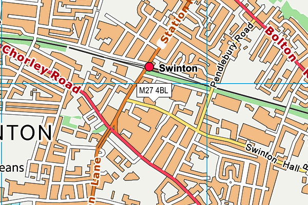 M27 4BL map - OS VectorMap District (Ordnance Survey) M27 4BL map - OS VectorMap District (Ordnance Survey)