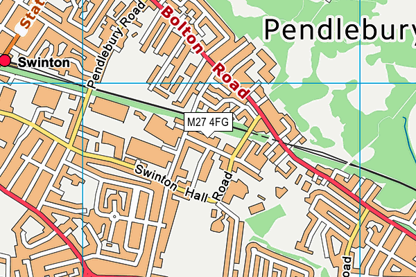 M27 4FG map - OS VectorMap District (Ordnance Survey) M27 4FG map - OS VectorMap District (Ordnance Survey)