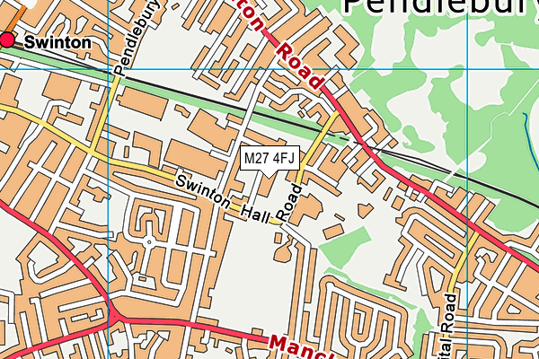 M27 4FJ map - OS VectorMap District (Ordnance Survey) M27 4FJ map - OS VectorMap District (Ordnance Survey)