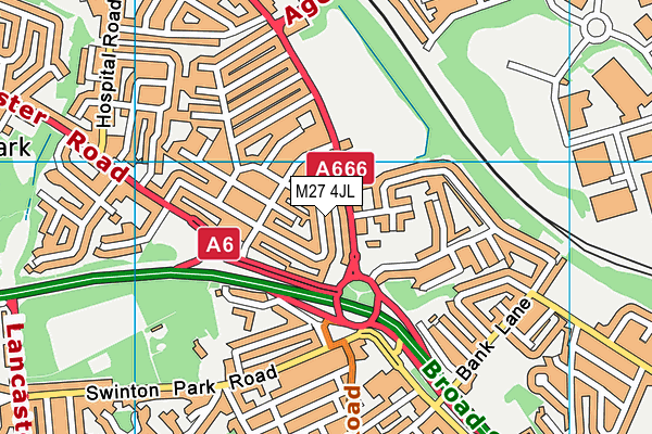 M27 4JL map - OS VectorMap District (Ordnance Survey) M27 4JL map - OS VectorMap District (Ordnance Survey)