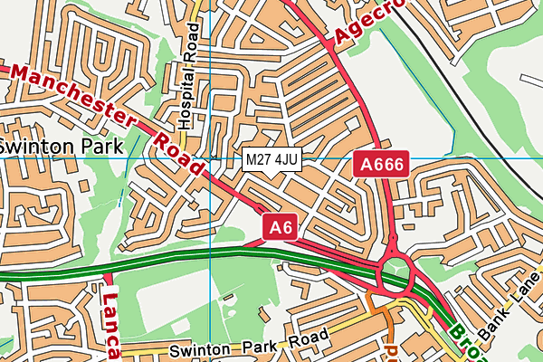 M27 4JU map - OS VectorMap District (Ordnance Survey) M27 4JU map - OS VectorMap District (Ordnance Survey)