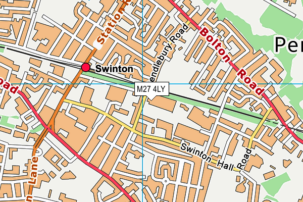 M27 4LY map - OS VectorMap District (Ordnance Survey) M27 4LY map - OS VectorMap District (Ordnance Survey)