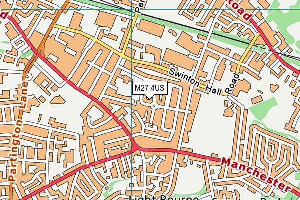 M27 4US map - OS VectorMap District (Ordnance Survey) M27 4US map - OS VectorMap District (Ordnance Survey)