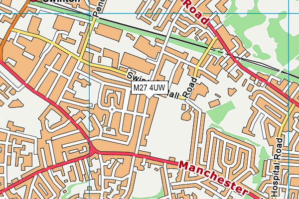 M27 4UW map - OS VectorMap District (Ordnance Survey) M27 4UW map - OS VectorMap District (Ordnance Survey)
