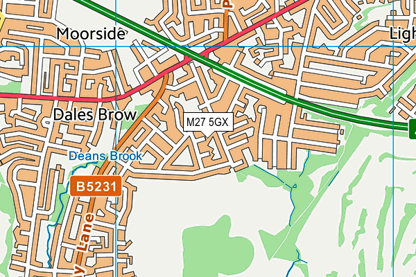 M27 5GX map - OS VectorMap District (Ordnance Survey) M27 5GX map - OS VectorMap District (Ordnance Survey)