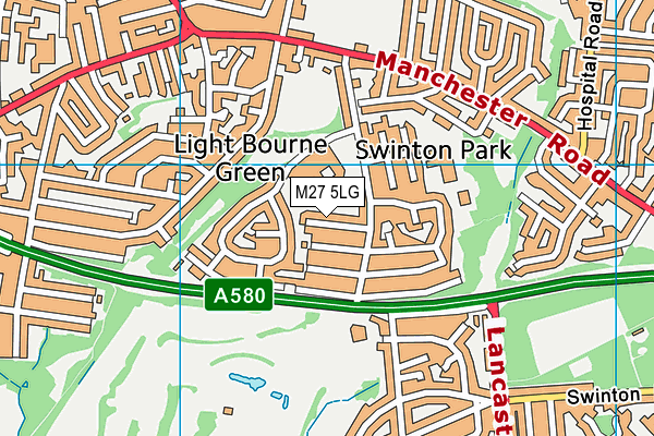 M27 5LG map - OS VectorMap District (Ordnance Survey) M27 5LG map - OS VectorMap District (Ordnance Survey)