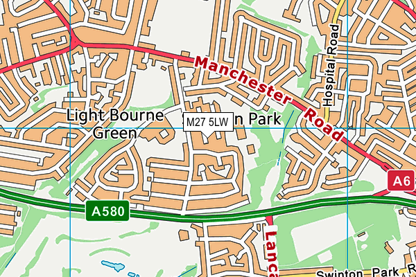 M27 5LW map - OS VectorMap District (Ordnance Survey) M27 5LW map - OS VectorMap District (Ordnance Survey)