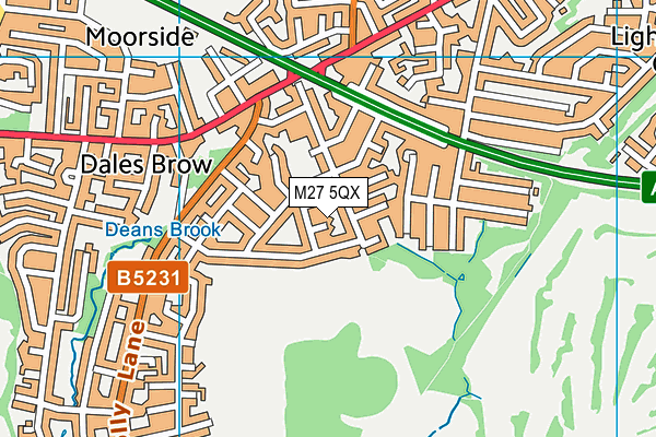 M27 5QX map - OS VectorMap District (Ordnance Survey) M27 5QX map - OS VectorMap District (Ordnance Survey)