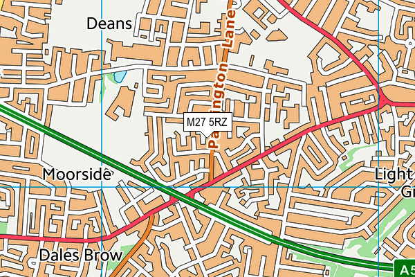 M27 5RZ map - OS VectorMap District (Ordnance Survey) M27 5RZ map - OS VectorMap District (Ordnance Survey)