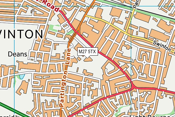 M27 5TX map - OS VectorMap District (Ordnance Survey) M27 5TX map - OS VectorMap District (Ordnance Survey)