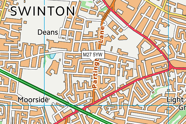 M27 5YW map - OS VectorMap District (Ordnance Survey) M27 5YW map - OS VectorMap District (Ordnance Survey)