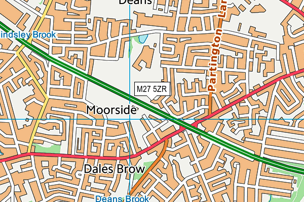 M27 5ZR map - OS VectorMap District (Ordnance Survey)